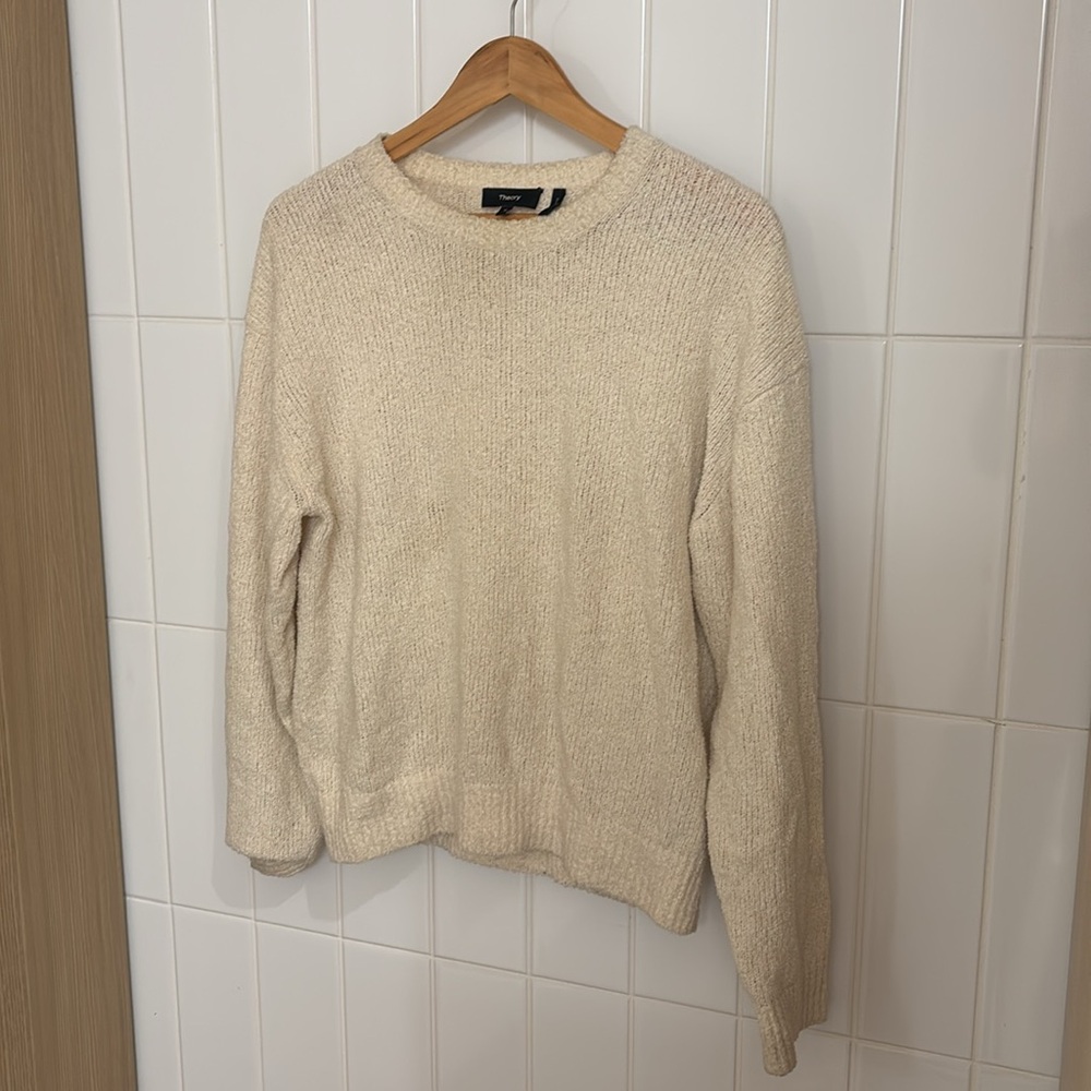 Theory white sweater size M